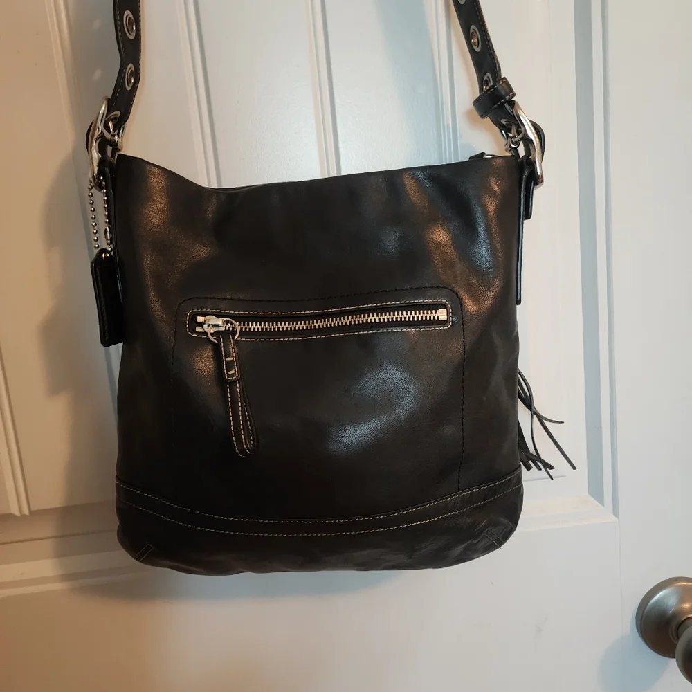 All leather coach crossbody - Picture 6 of 10